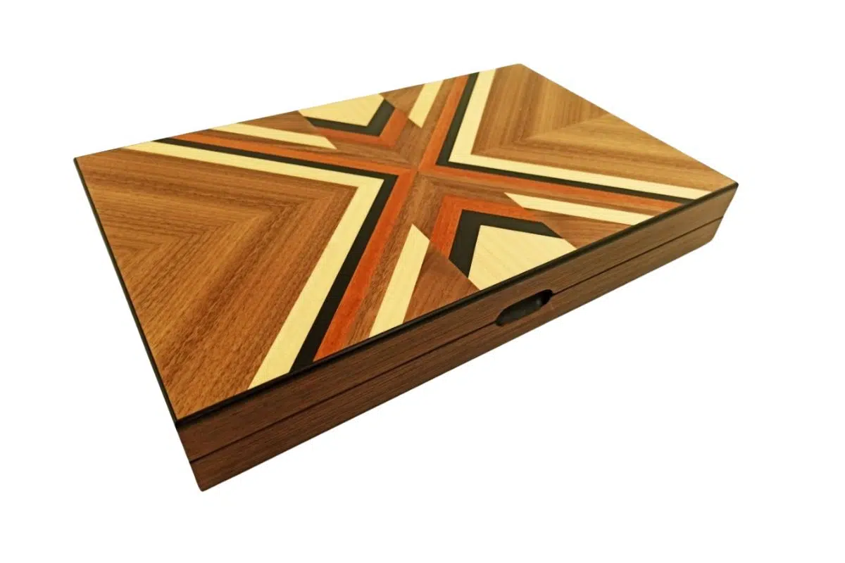 Ensemble de Backgammon Pliant en Bois – Image 3