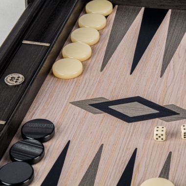 Backgammon de Luxe Illusion Optique - Bois de Chêne et Noyer