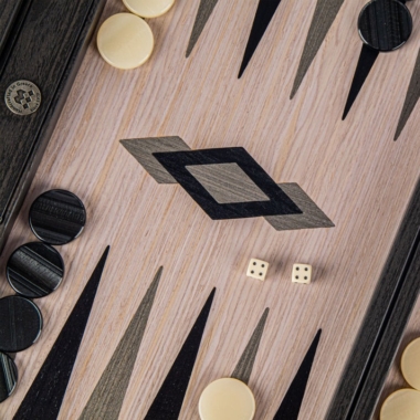 Backgammon de Luxe Illusion Optique - Bois de Chêne et Noyer