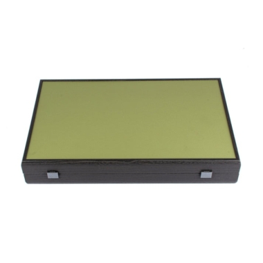 Backgammon en Similicuir Ecologique Vert Olive – Set de Luxe 48 x 30 cm