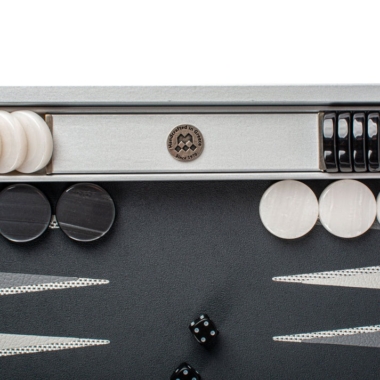 Ensemble de Backgammon Contemporain Argenté