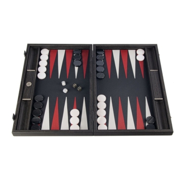 Backgammon en Cuir Véritable Effet Crocodile