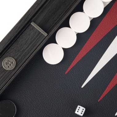 Backgammon en Cuir Véritable Effet Crocodile