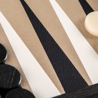 Backgammon en Cuir Véritable Effet Serpent