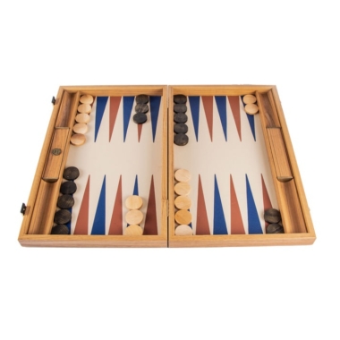 Backgammon "Similicuir Beige Champagne" - Set de Luxe 48 x 30 cm