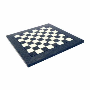 Jeu d'Échecs Luxe en Laiton Massif plaqué Or et Argent et Bois Laqué avec Échiquier en Érable de Bruyère - Roi 10 cm