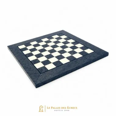 Jeu d'Échecs Luxe en Laiton Massif plaqué Or et Argent et Bois Laqué avec Échiquier en Érable de Bruyère - Roi 10 cm