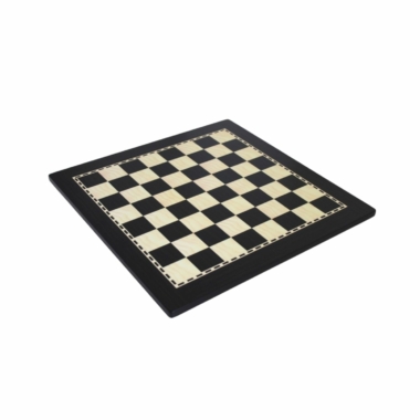 Ensemble de Jeu d'Échecs Ordre des Templiers - Pièces Peintes à la Main et Échiquier en Bois Effet Noir Ébène