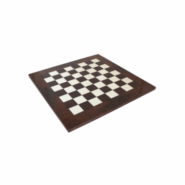 Ensemble de Jeu d'Échecs en Laiton Massif et Bois avec Échiquier en Noyer de Bruyère Finition Brillante