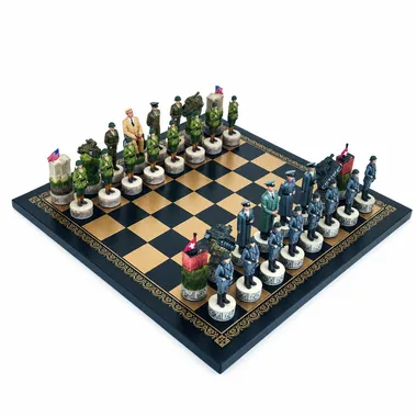 Ensemble de Jeu d'Echecs Seconde Guerre Mondiale - Roosevelt vs Hitler