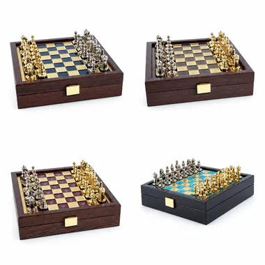 Ensemble Jeu d'Echecs Empire Byzantin avec Rangement