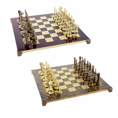 Ensemble Jeu d'Echecs Renaissance Bronze et Doré