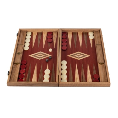 Backgammon en Chêne Rouge et Noyer