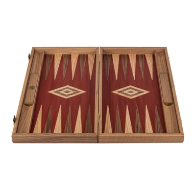 Backgammon en Chêne Rouge et Noyer