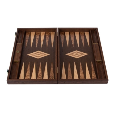 Backgammon en Wengé et Ronce de Noyer