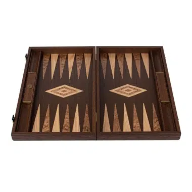 Backgammon en Wengé et Ronce de Noyer
