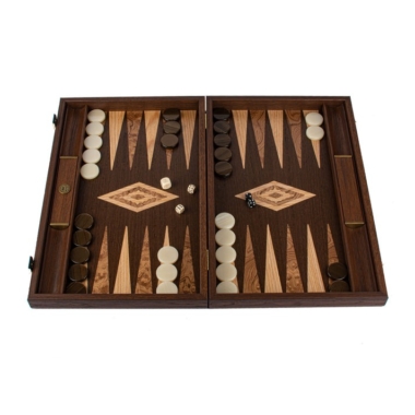 Backgammon en Wengé et Ronce de Noyer