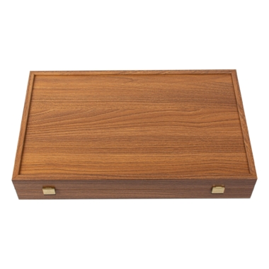 Backgammon Réplique Bois Chêne-Noyer avec Racks Latéraux