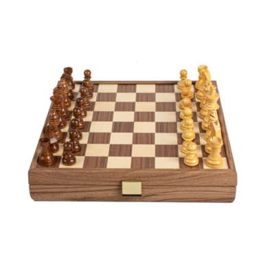 Jeu d'Échecs en Noyer avec Pièces Staunton 27x27 cm