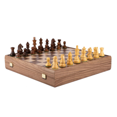 Jeu d'Échecs en Noyer Prestige - 43x43 cm