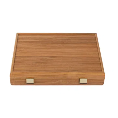 Ensemble de Tuiles de Mahjong dans un Coffret en Bois de Noyer