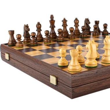 Jeu d'Échecs en Frêne Olivier - 43 x 43 cm