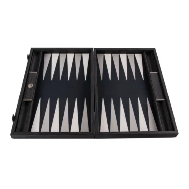 Ensemble de Backgammon en Similicuir Noir Classique