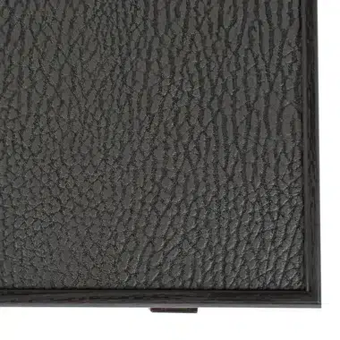 Ensemble de Backgammon en Similicuir Trilogy de Gris - Jeu de Luxe avec Finition en Similicuir