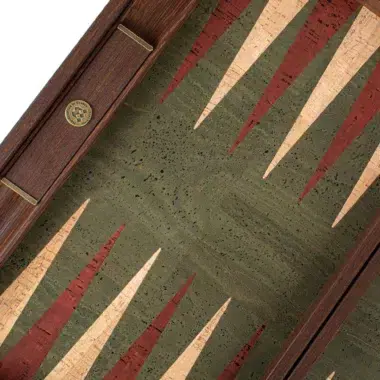 Backgammon en Liège Naturel Vert