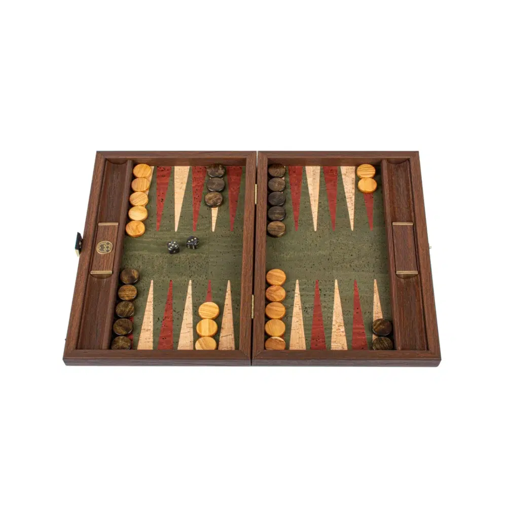 Backgammon en Liège Naturel Vert