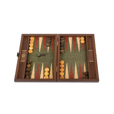 Backgammon en Liège Naturel Vert