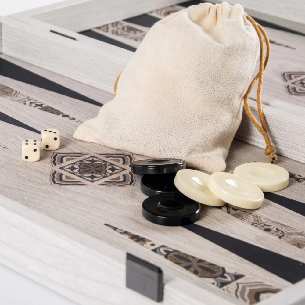 Ensemble de Backgammon en Art de Mosaïque Marocaine