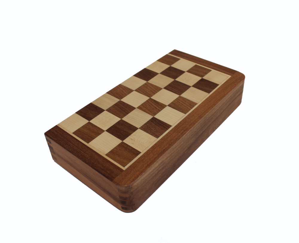 Jeu d'Echecs Magnétique de Voyage en Bois d'Acacia