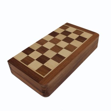 Jeu d'Echecs Magnétique de Voyage en Bois d'Acacia