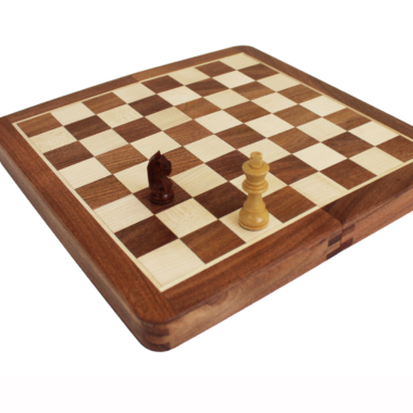 Jeu d'Echecs Magnétique de Voyage en Bois d'Acacia