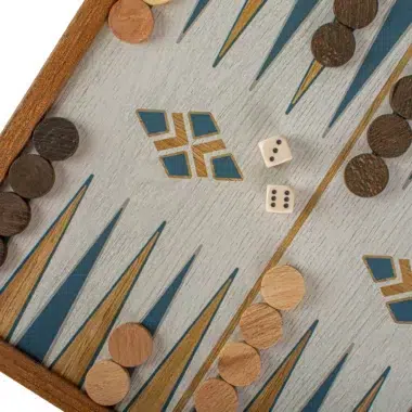 Ensemble de Jeux Combo 2-en-1 Turquoise : Échecs et Backgammon