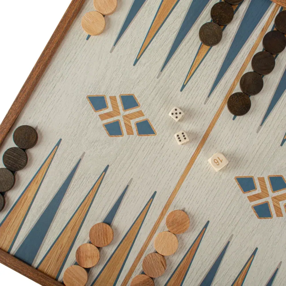 Ensemble de Jeux Combo 4-en-1 Turquoise - Échecs, Backgammon, Ludo et Serpents