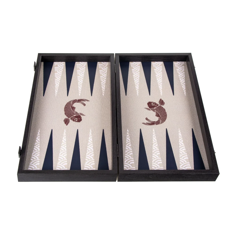 Ensemble de Backgammon Poisson Koi Japonais