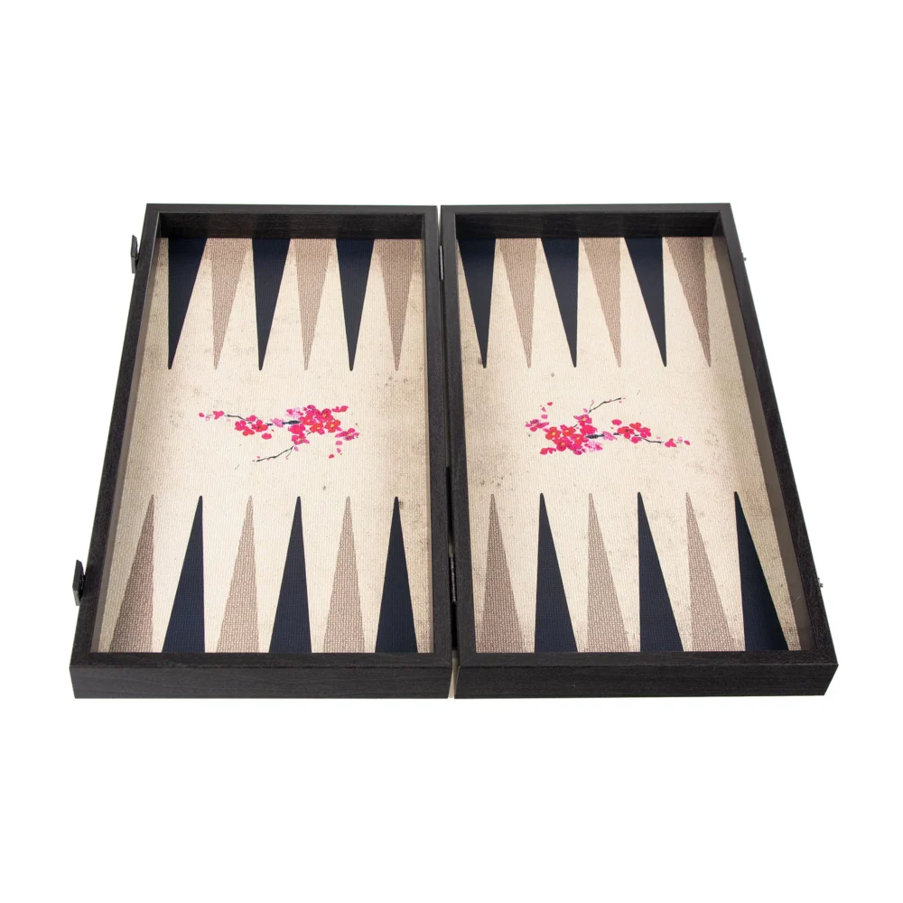 Ensemble de Backgammon en Art des Fleurs de Cerisier Oriental