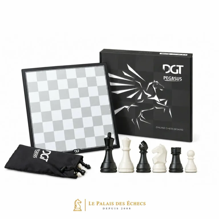 Jeu d'échecs électronique DGT Pegasus avec coffret, pièces et pochette