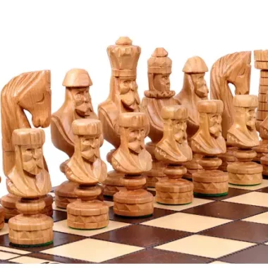Grand Jeu d’Echecs César II en Bois Pliable - Hauteur de Roi 14 cm