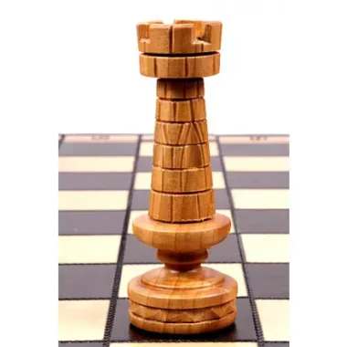 Grand Jeu d’Echecs César II en Bois Pliable - Hauteur de Roi 14 cm