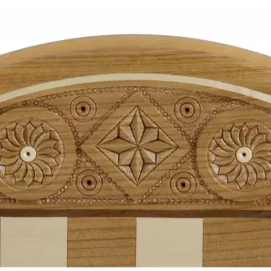 Jeu d’Echecs Rubin – Echiquier Rond Pliable avec Ragnement en Bois Fruitier
