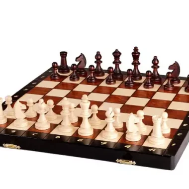 Jeu d'Échecs Magnétique 35x35 cm – Echiquier Magnetique en Bois avec Pièces Staunton