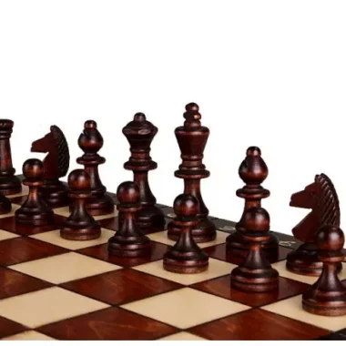 Jeu d'Échecs Magnétique 35x35 cm – Echiquier Magnetique en Bois avec Pièces Staunton