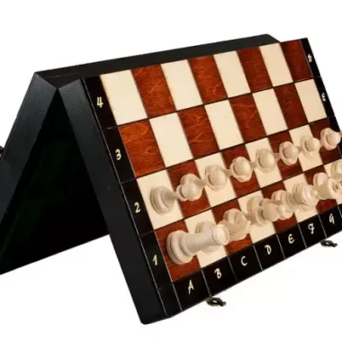 Jeu d'Échecs Magnétique 35x35 cm – Echiquier Magnetique en Bois avec Pièces Staunton