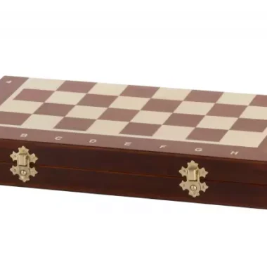 Jeu d’Echecs Magnétique Grand Format 35x35 cm – Marqueté et Pliable avec Pièces Magnétiques