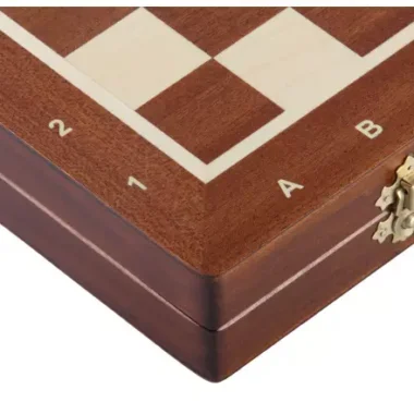 Jeu d’Echecs Magnétique Grand Format 35x35 cm – Marqueté et Pliable avec Pièces Magnétiques