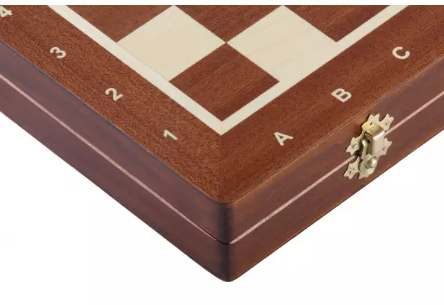 Jeu d’Echecs Magnétique Grand Format 35x35 cm – Marqueté et Pliable avec Pièces Magnétiques