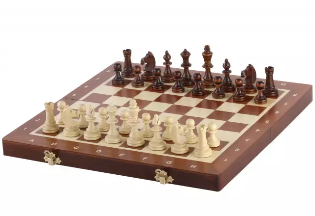Jeu d’Echecs Magnétique Grand Format 35x35 cm – Marqueté et Pliable avec Pièces Magnétiques